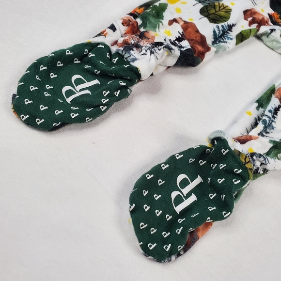 Posh Peanut Archer Bamboo Footed Sleeper Pajama Footie 0-3 Months - Picture 11 of 11